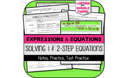 Solving One- & Two-Step Equations with Rational Numbers NOTES & PRACTICE