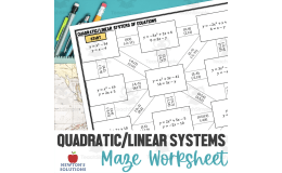 Quadratic & Linear Systems – Self-Checking Maze