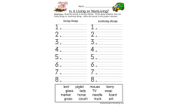 Sorting Living and Non-Living Things Worksheet
