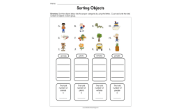 Sorting Objects Worksheet – Group by Category