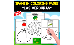 SPANISH COLORING PAGES | Las Verduras