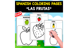 SPANISH COLOURING PAGES | The Fruits