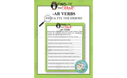 Spanish: Find Errors with AR Verbs and Fix Them