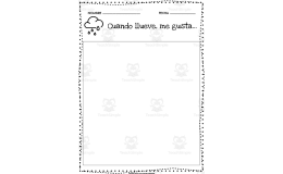 Spanish: Primary Writing Program | "When it rains, I like..."
