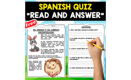 SPANISH READING COMPREHENSION TEXT | EL ERIZO