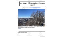 Spanish: Reading + Listening Activity | Los Juegos Olímpicos de invierno en español