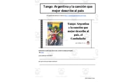 Spanish: Reading + Listening Activity | Tango: Argentina y la canción que mejor describe al país