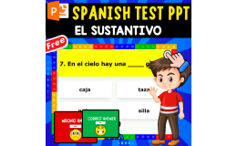 SPANISH TEST PPT | EL SUSTANTIVO | 10 EXERCISES