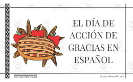 Spanish: Thanksgiving Digital Lesson