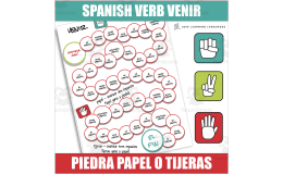 Spanish Verb Venir Conjugation Game - Rock, Paper, Scissors