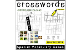 Spanish Vocabulary Crossword Task Cards 1