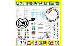 Spanish Vocabulary Flash Cards Crossword Wordsearch Anagram AIRPORT