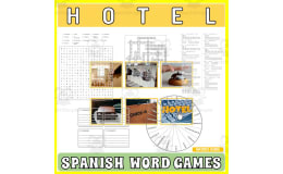 Spanish Word Games | Crossword Wordsearch Anagram | HOTEL