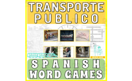 Spanish Word Games | Crossword Wordsearch Anagram | PUBLIC TRANSPORT