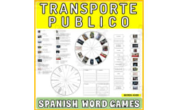 Spanish Word Puzzles Crossword Wordsearch Anagram PUBLIC TRANSPORT