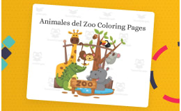 Spanish: Zoo Animals Coloring Pages