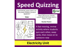 Speed Quizzing – Electricity Unit