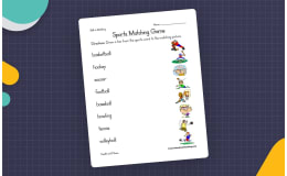 Sports Matching Worksheet