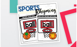 Sports Themed Rhyming Words
