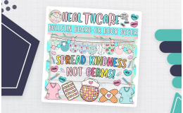 Spread Kindness Not Germs! Nurse Bulletin Board And Door Decor Kitc