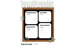 Spring Class Newsletters Template