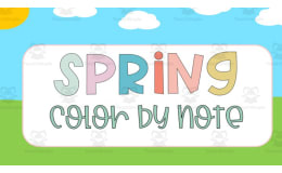 Spring Color by Code Music Game
