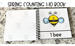 Spring Counting 1-10 Book for Toddlers, Pre-K, Special Education