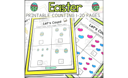 Spring Easter Kindergarten Worksheets Counting How Many 1-20