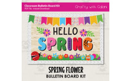 Spring Flowers Bulletin Board – Classroom Door Kit