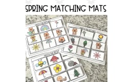Spring Matching Picture Mats for Toddlers, Pre-K, Special Education