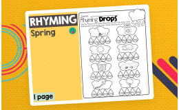 Spring Rhyming Worksheet – Phonics Practice