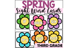 Spring Sight Word Cards for Third Grade