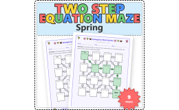 Spring Two Step Equation Maze March Activity