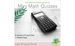 Square Roots and Cube Roots Quiz - Multiple Versions