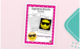 Square Roots Emoji Math Activity