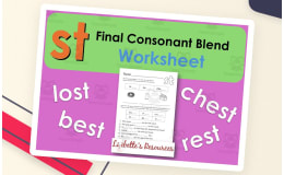 ST: Final Consonant Blend Worksheet