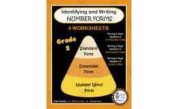 Standard and Expanded Form Worksheets - Candy Corn Theme