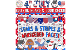 Stars & Stripes &: Independence Day Bulletin Board & Door Decor Kit