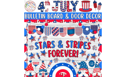 Stars & Stripes: Independence Day Bulletin Board And Door Decor Kit