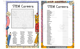 STEM Careers word search and word scramble