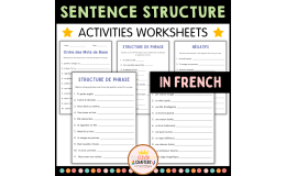 French Sentence Structure – 6 Grammar Worksheets
