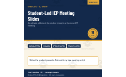Student-Led IEP Slides: Editable Presentation for Transition Teens