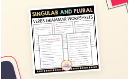 Subject Singular and Plural Verbs Grammar Worksheet for Grade 1, 2, 3