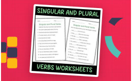 Subject Singular and Plural Verbs Grammar Worksheet for Grade 1