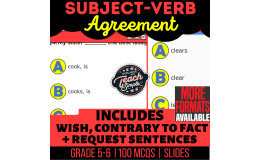 Subject-Verb Agreement Practice Questions - Grammar Grade 5-6 (Slides)