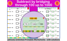 Subtract by bridging through 100 up to 1000 - A Mental Strategy