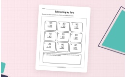 Subtracting by Tens – Multiples of 10 Worksheet