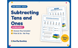 Subtracting Tens and Ones Worksheet – 2nd Grade Place Value Practice