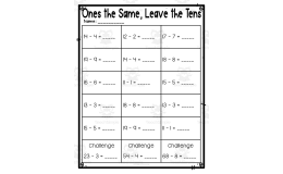 Subtraction Strategy Worksheets