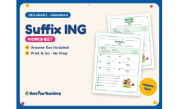 Suffix ING Worksheet – 2nd Grade Suffixes Practice + Answer Key